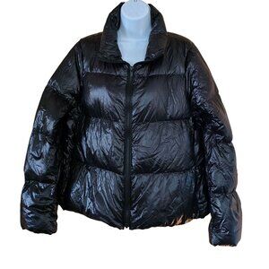 Uniqlo Ultra Light Down Puffer Coat Black goth boho cottagecore warm winter